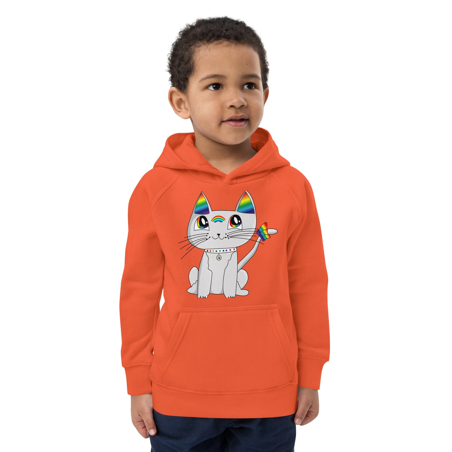 Colorful Cat - Ami's Cats Kids eco hoodie